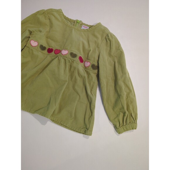 Green corduroy dress/tunic/top for girls size 4 Gymbotee - Picture 4 of 6